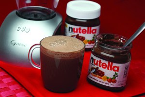 Hazelnut Hot Chocolate with Nutella